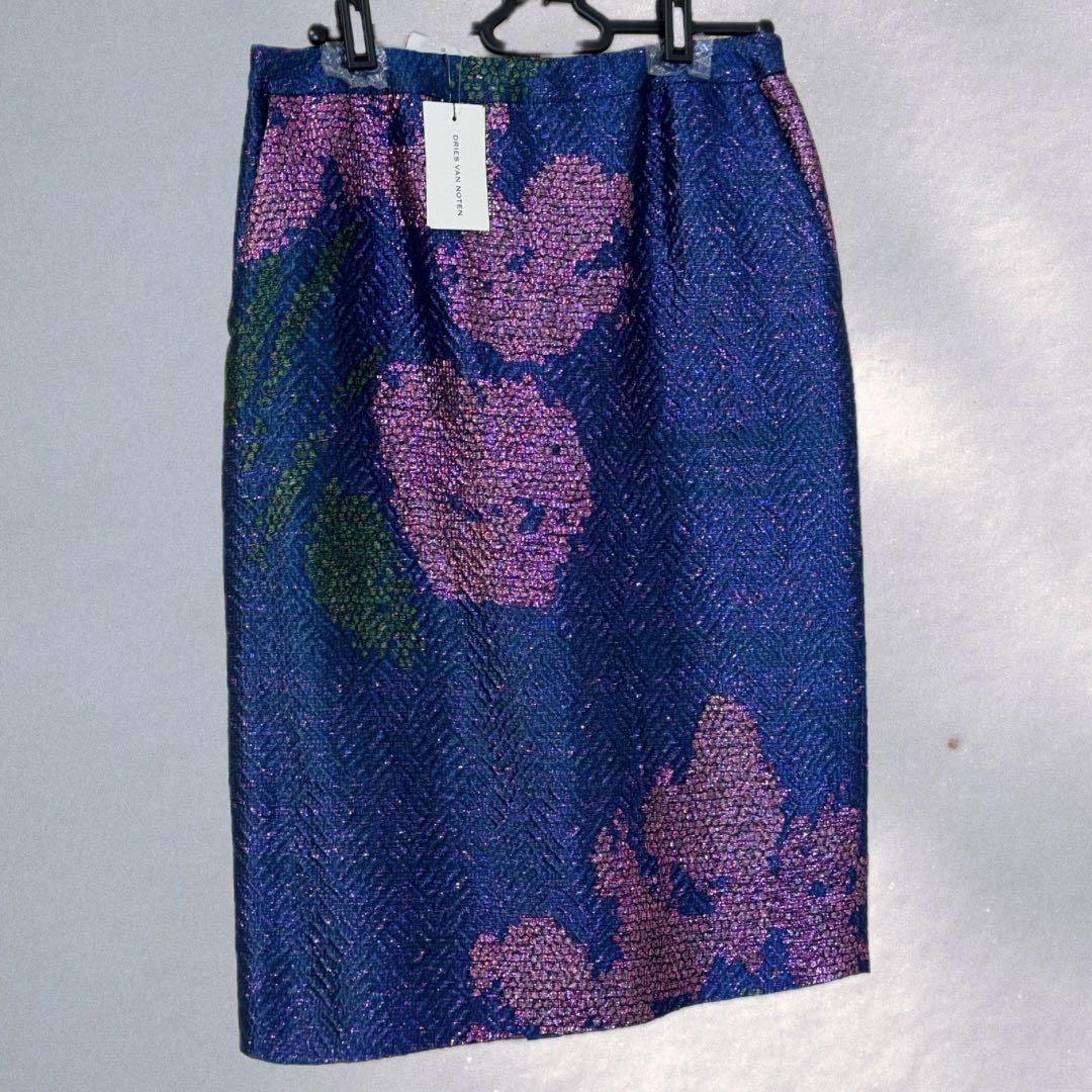 【新品】DRIES VAN NOTEN フラワージャガードタイトスカート　34