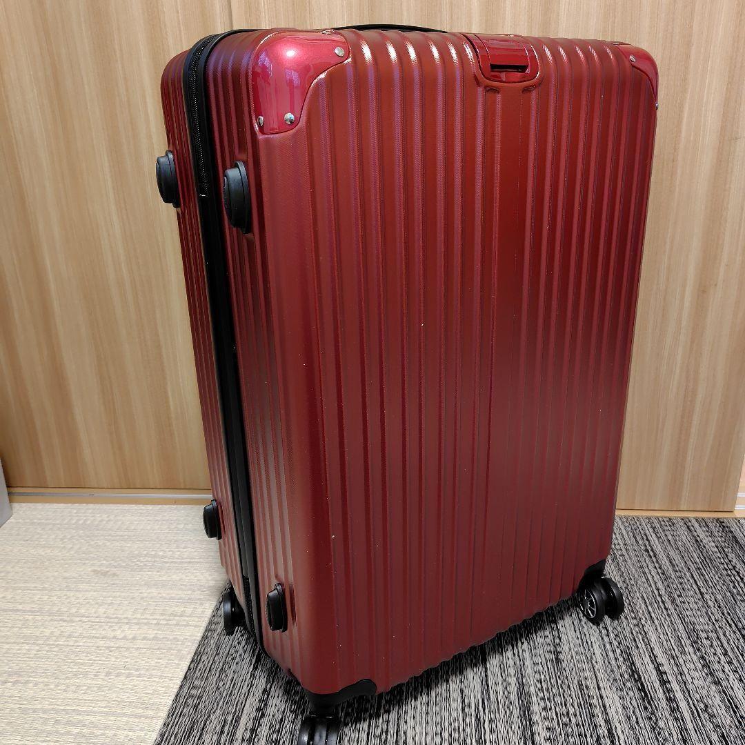 スーツケース キャリーバッグ キャリーケース 超軽量 大型 静音 レッド Ｌ