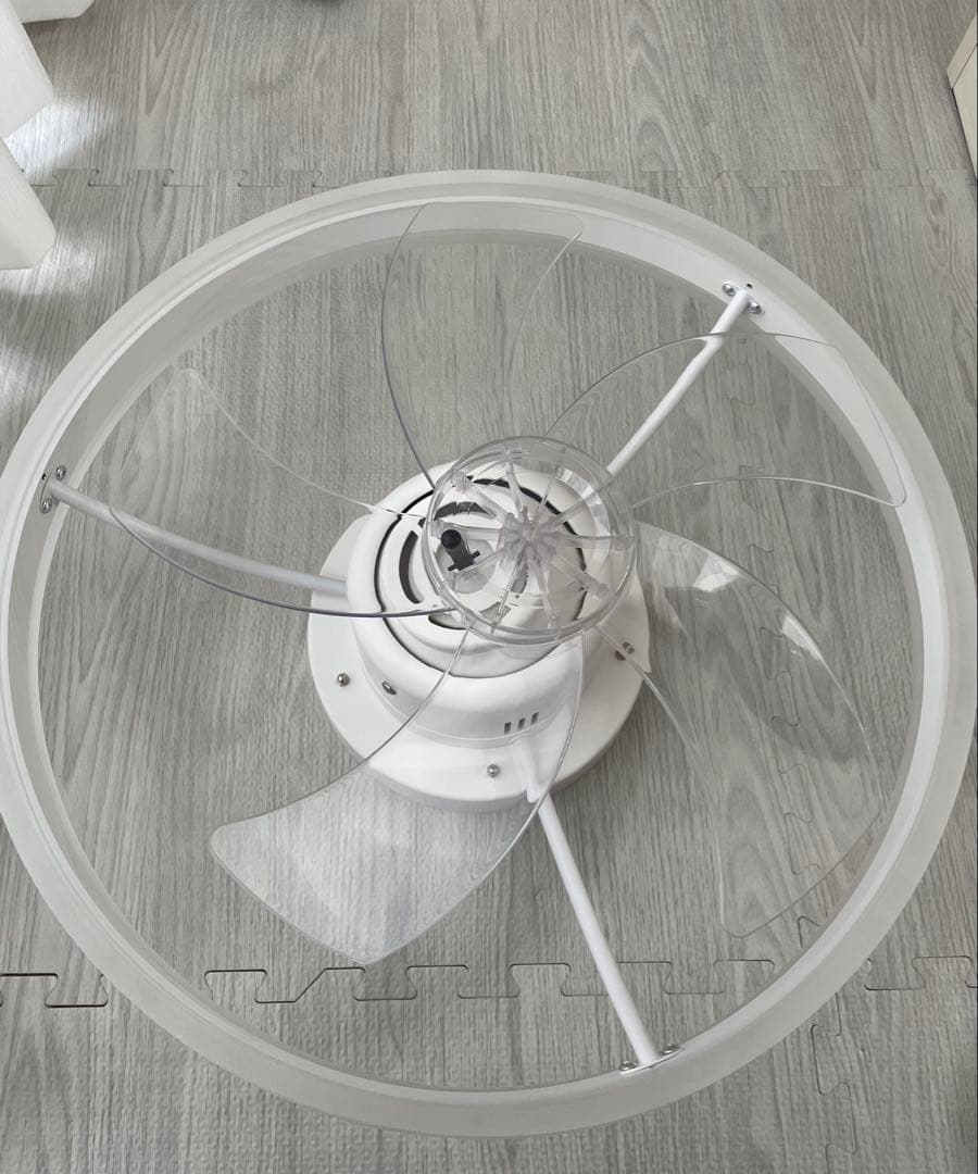 シーリングライト 扇風機付き(首振り)、調光調色、音楽再生