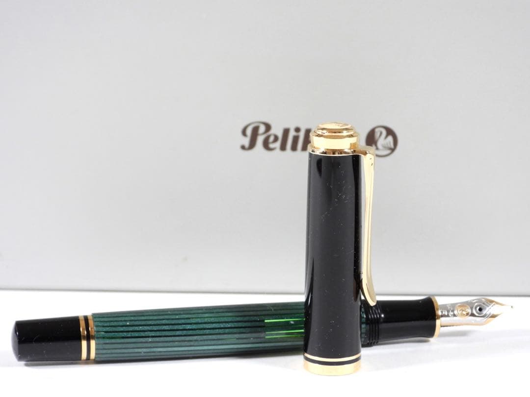 Pelican K14 万年筆 スーべレーン 緑縞 F 14C-585