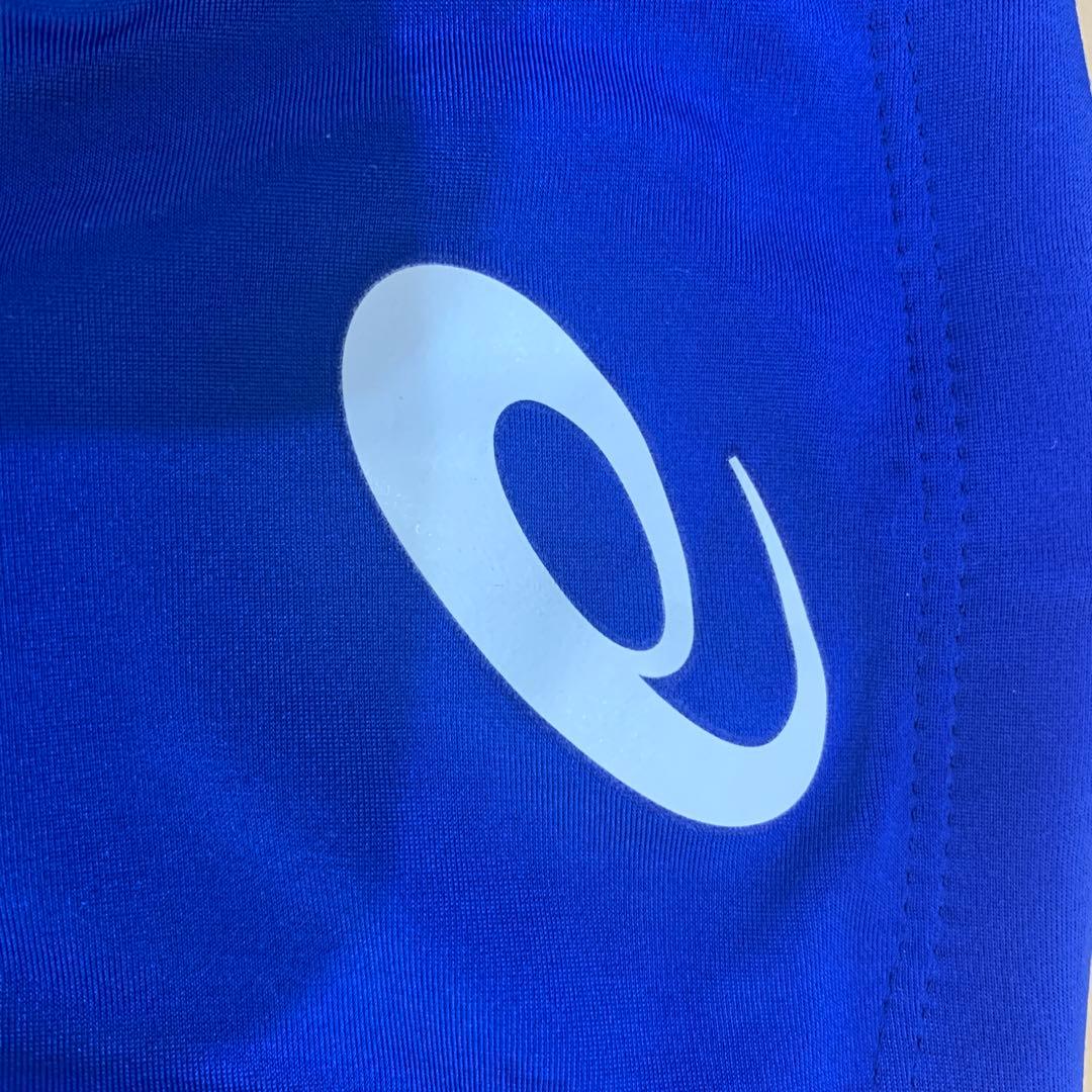 ASICS 競泳水着 青 蛍光黄色