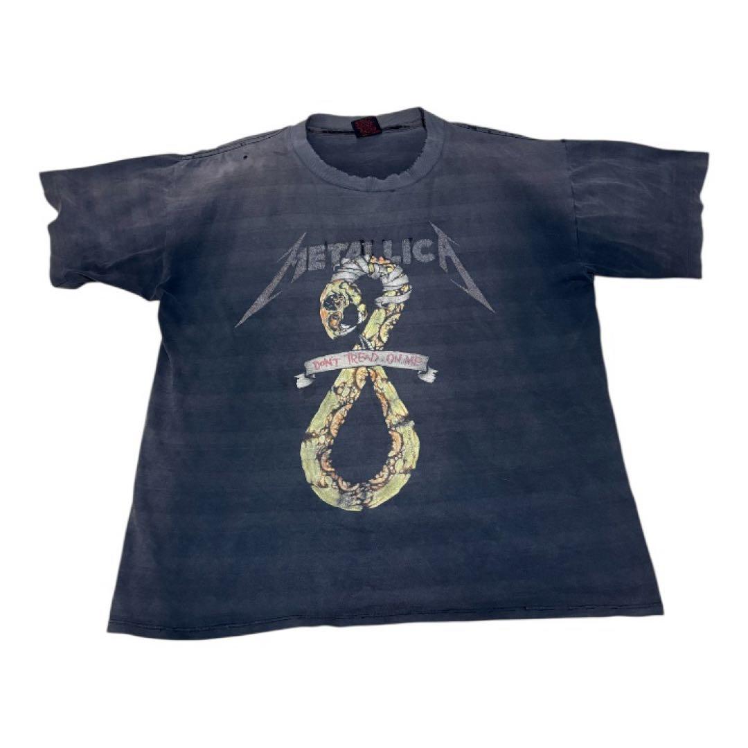 希少 90s USA製 フェード ボロ メタリカTシャツ