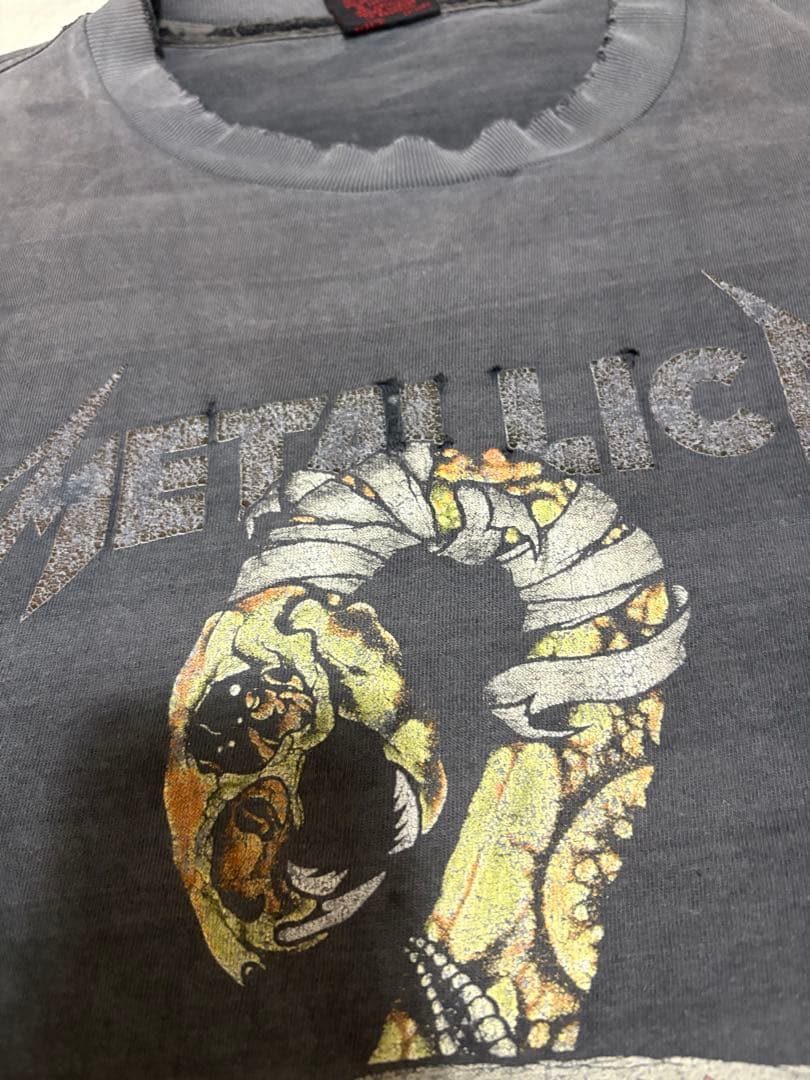 希少 90s USA製 フェード ボロ メタリカTシャツ