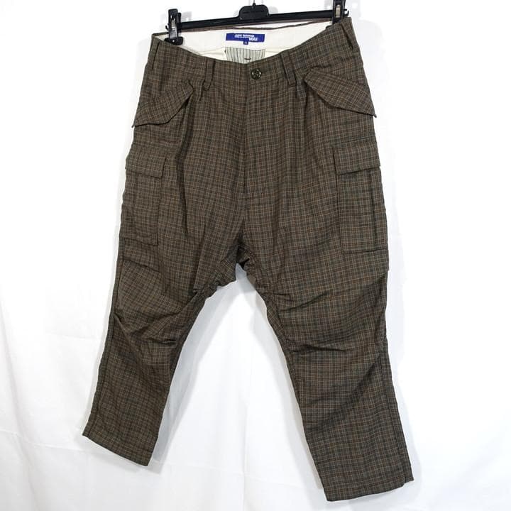 ★hiros★ジュンヤワタナベマン　春夏　チェック地サルエルカーゴパンツ