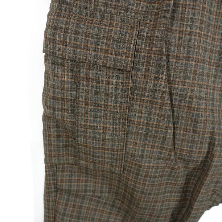 ★hiros★ジュンヤワタナベマン　春夏　チェック地サルエルカーゴパンツ