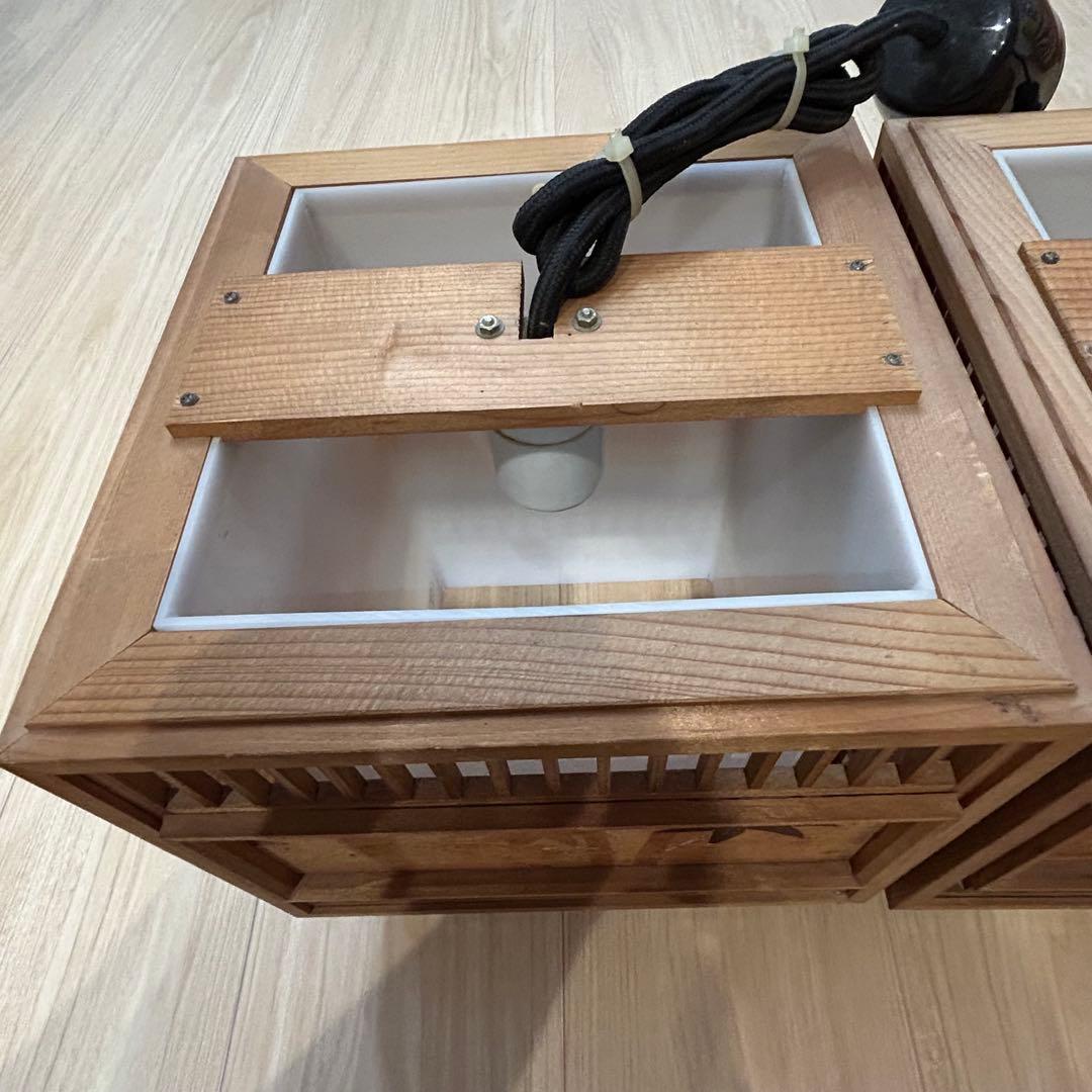 和風ペンダントライト　蛍光灯　レトロ　昭和