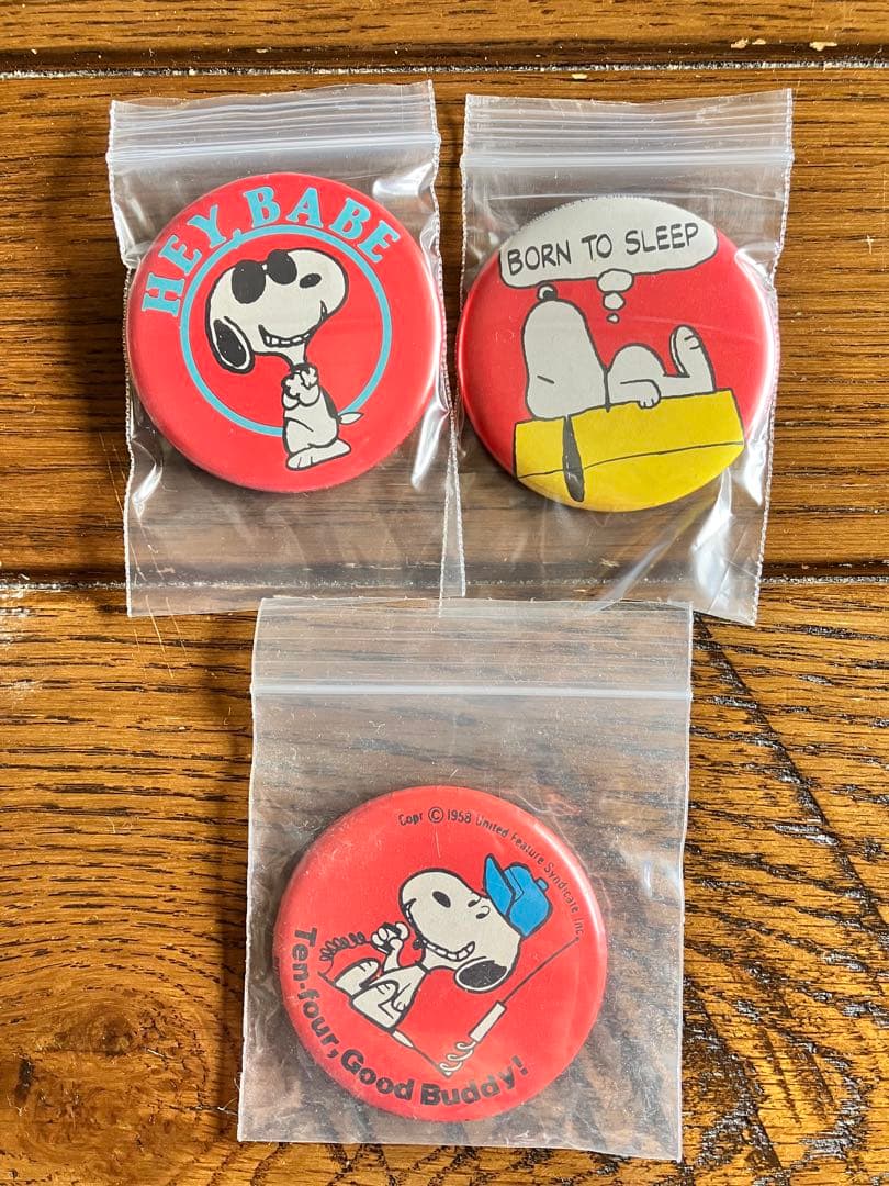 ビンテージ　スヌーピー 缶バッジ 12個セット