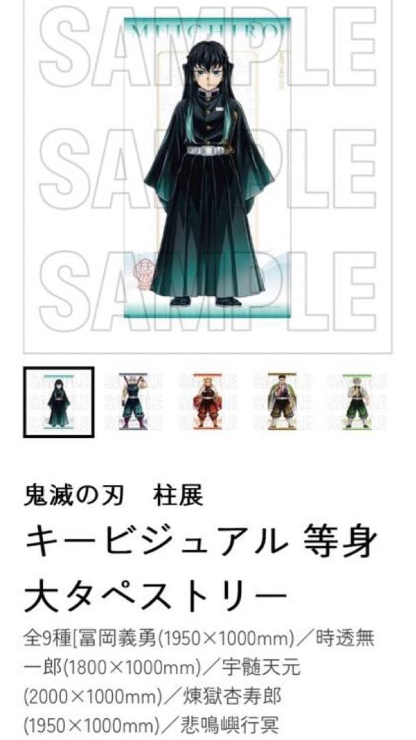 時透無一郎 等身大タペストリー 鬼滅の刃 柱展 キービジュアル 特大 ポスター