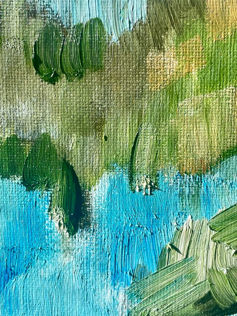 【絵画】風景画 原画「富士山の見える風景」