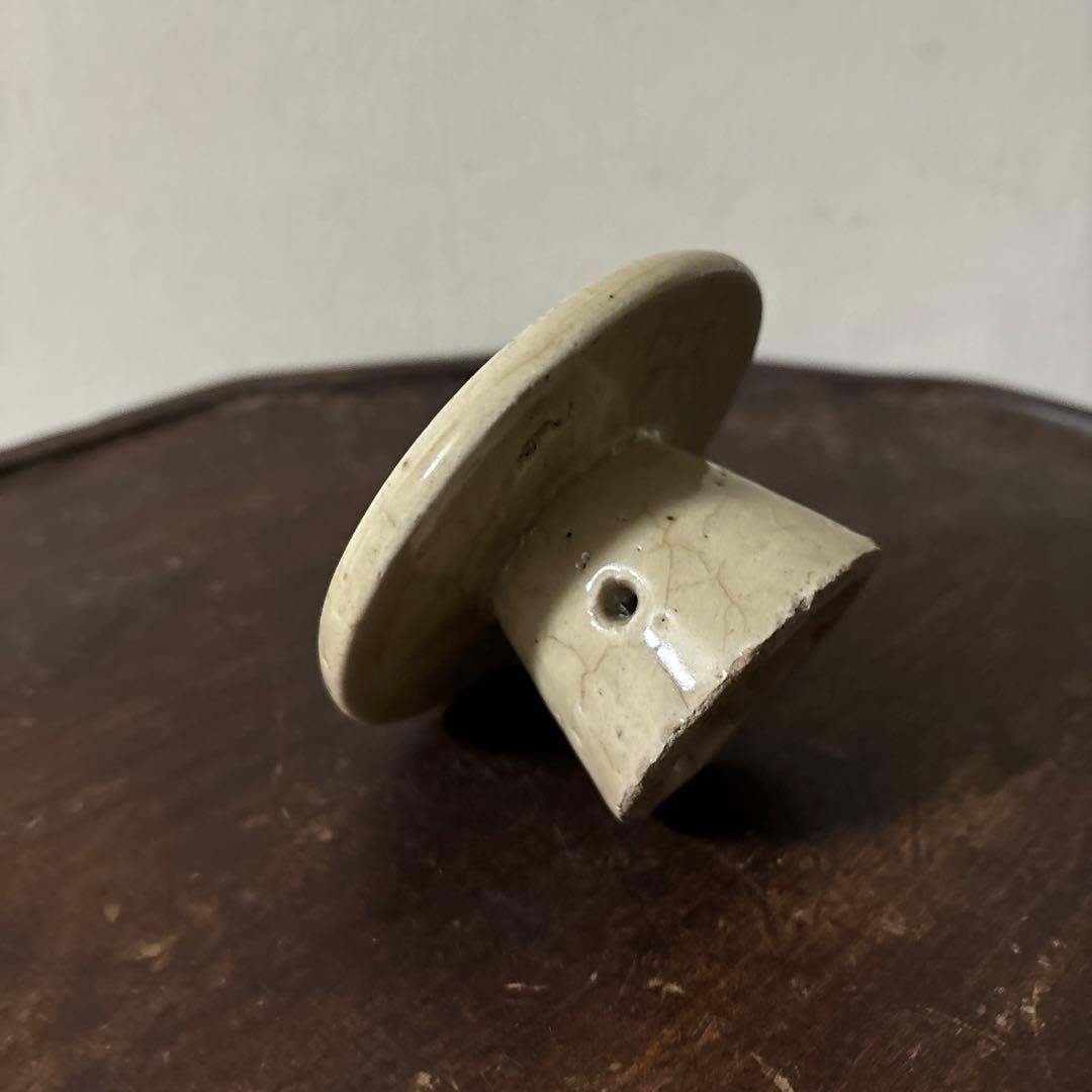 李朝餅型　④ 菓子型　白磁　堅手　韓国アンティーク　古道具　古民芸　古陶磁