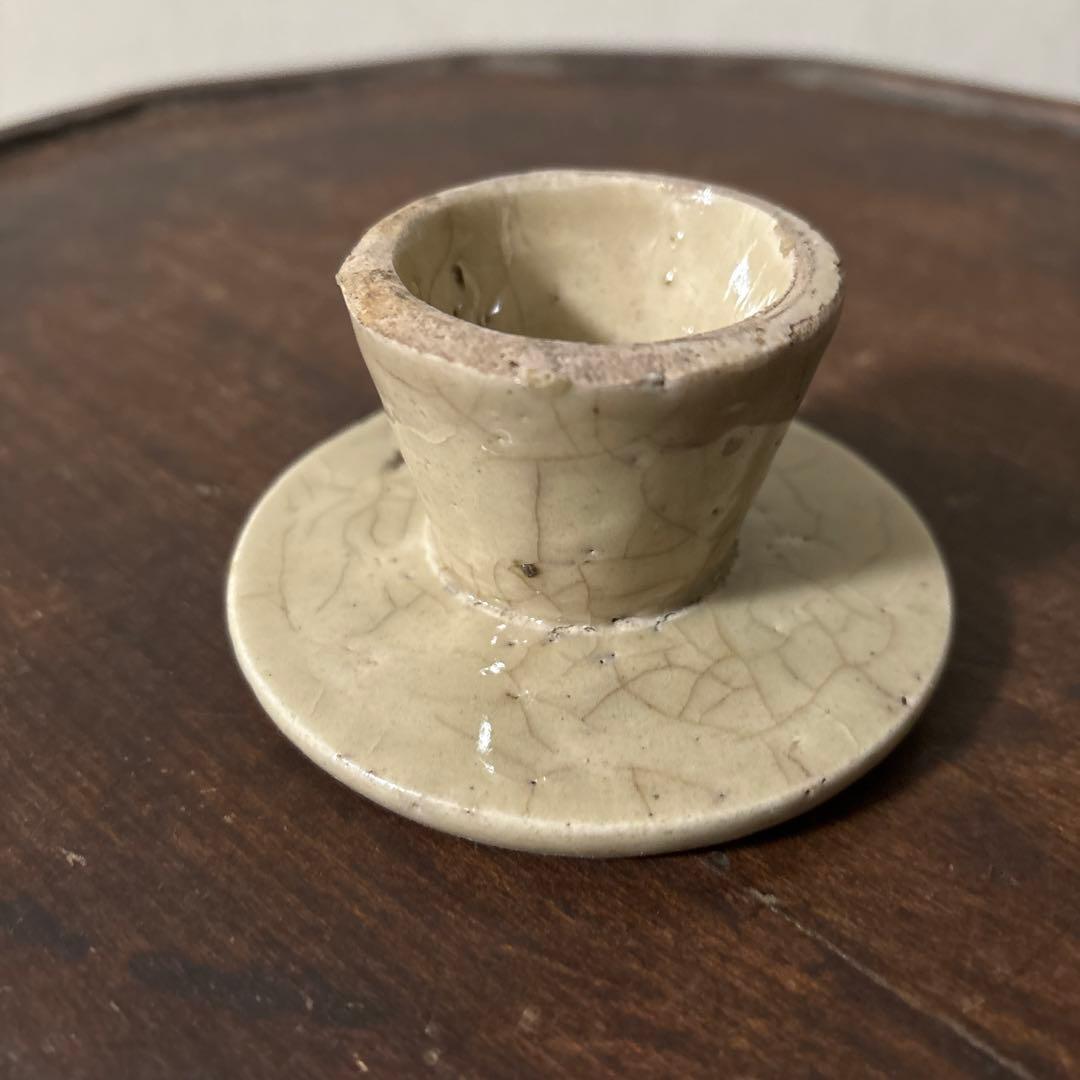 李朝餅型　④ 菓子型　白磁　堅手　韓国アンティーク　古道具　古民芸　古陶磁