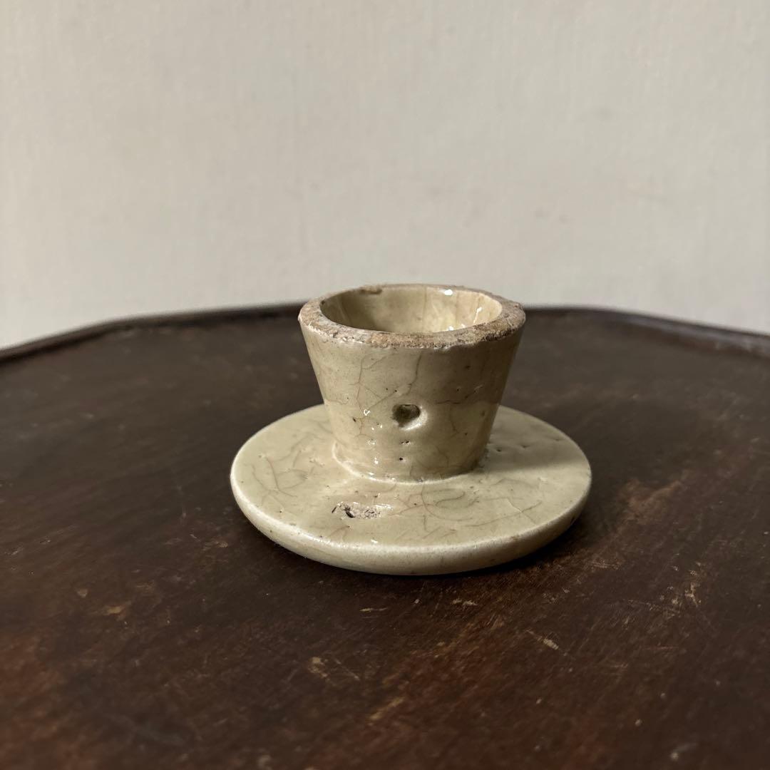 李朝餅型　④ 菓子型　白磁　堅手　韓国アンティーク　古道具　古民芸　古陶磁