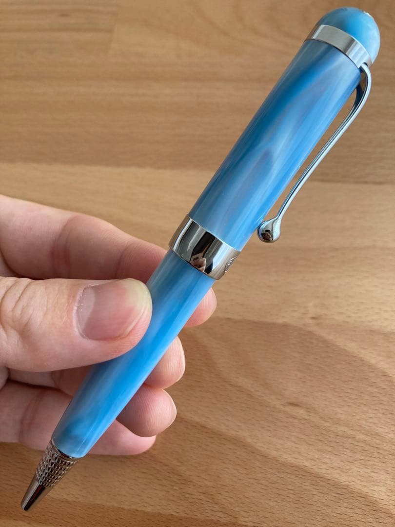 AURORA ライトブルーボールペン 専用ケース付き