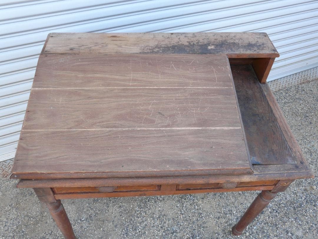 昭和レトロ　帳簿台　ドローイング　アンティーク　机 文机 テーブル 木製　作業台
