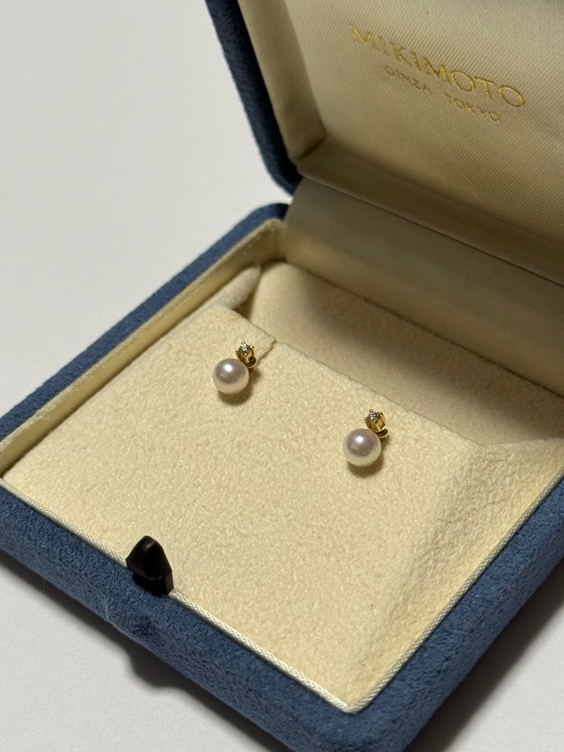 Mikimoto パール×ダイヤピアス　k18