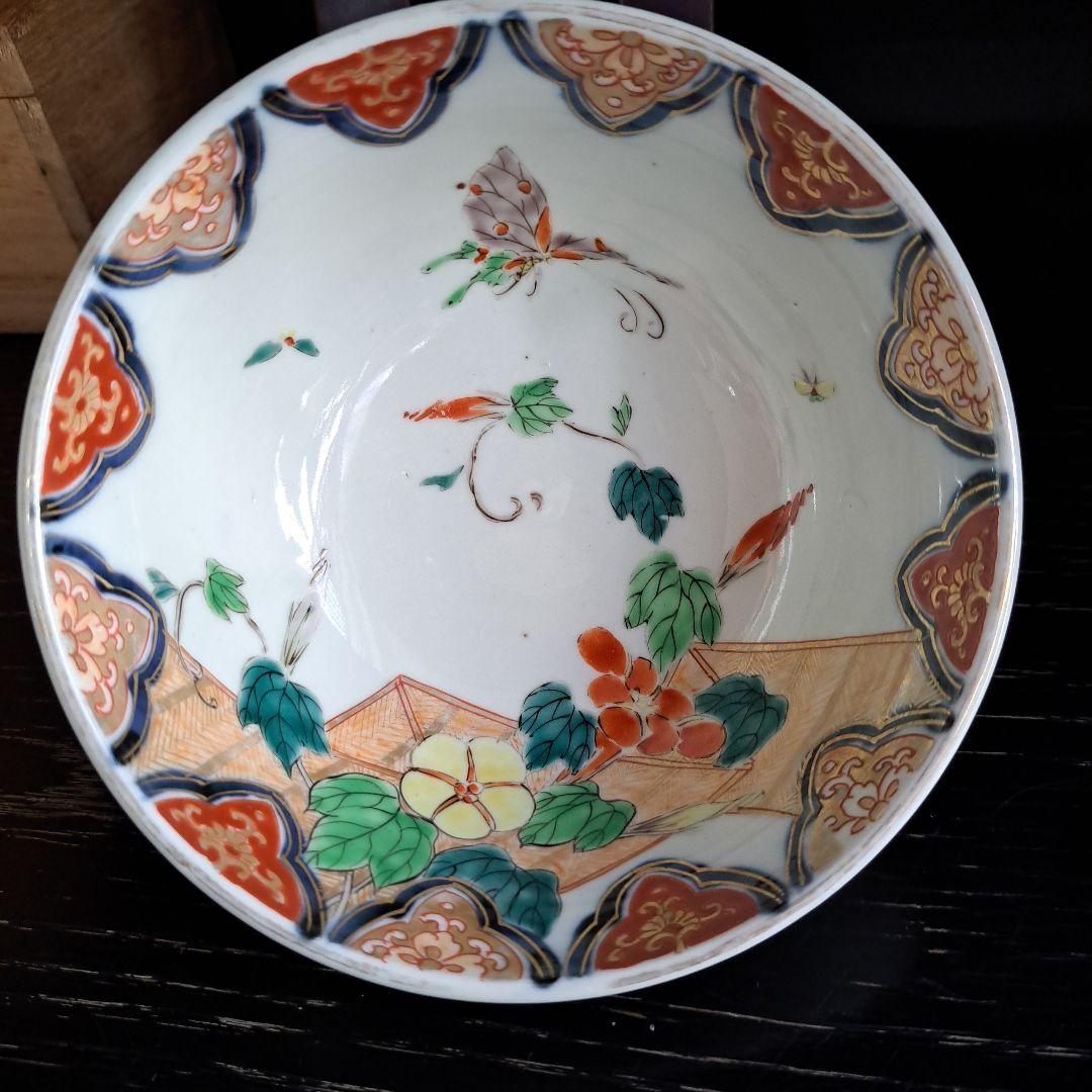 十四代　柿右衛門　赤絵金彩　鉢　極上　朝顔図　角渦福