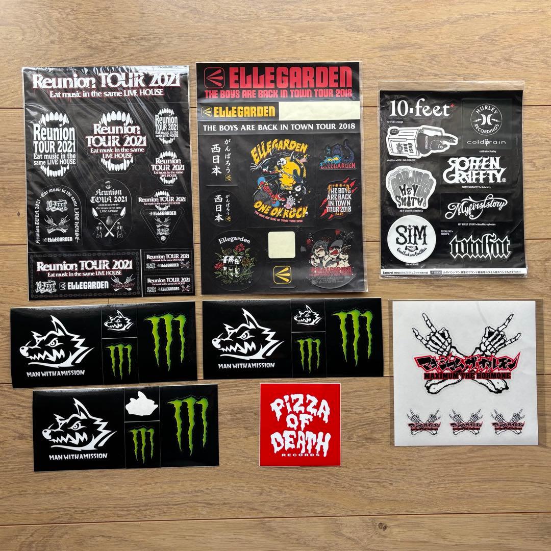 邦ロック バンド ステッカー9枚セット