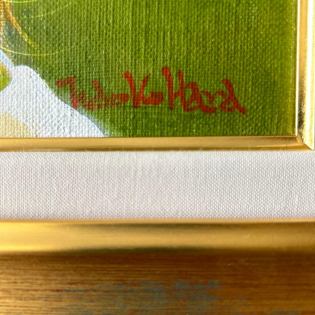 絵画　油彩画　少女　原尚子　「幼ごころ」