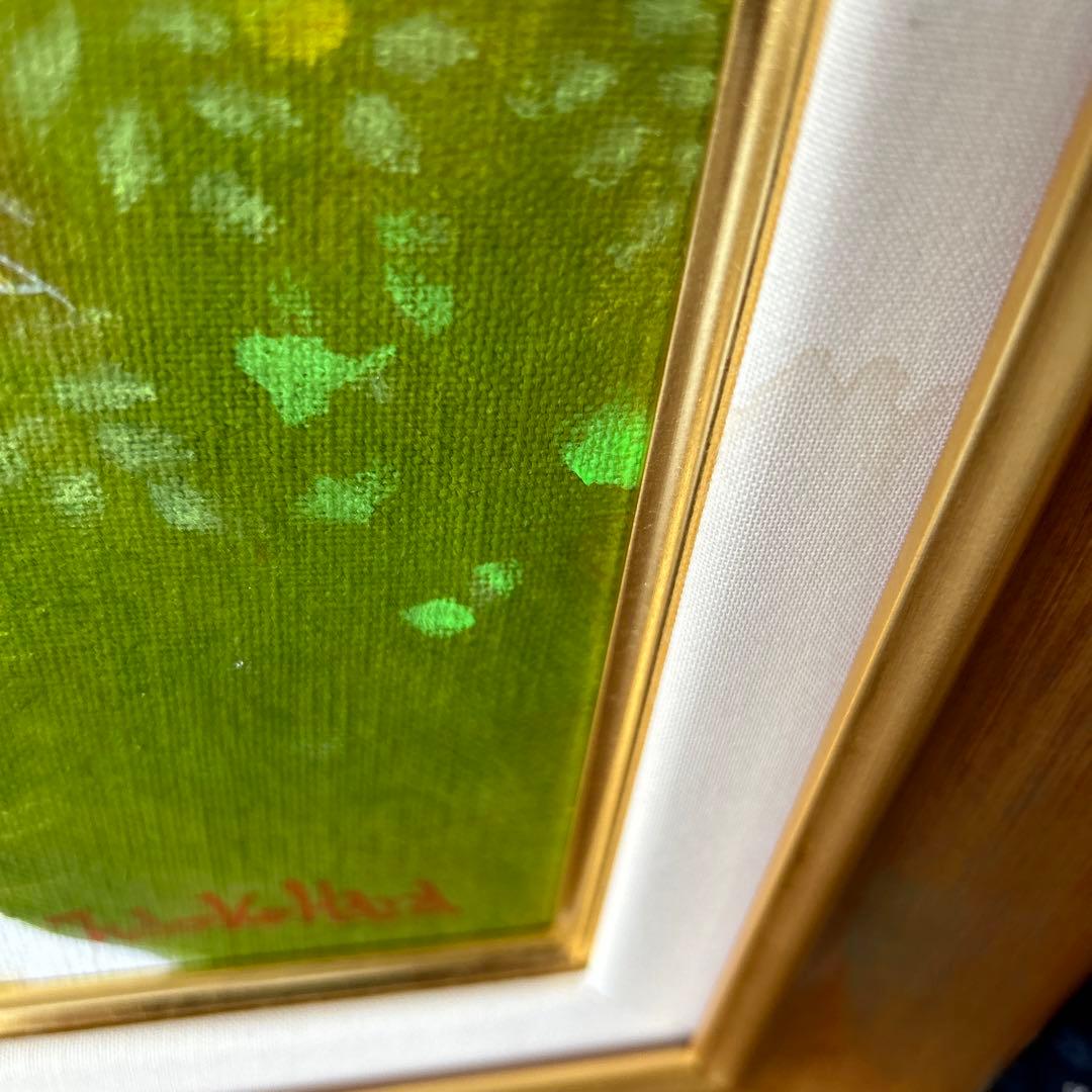 絵画　油彩画　少女　原尚子　「幼ごころ」