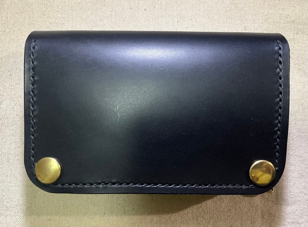 ミドル トラッカーウォレット 姫路レザー タンニン鞣し ギターピックポケット付き