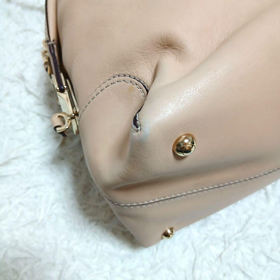 【TOD'S】 ２WAYハンドバッグ Dスタイリングミディアム レザー ベージュ