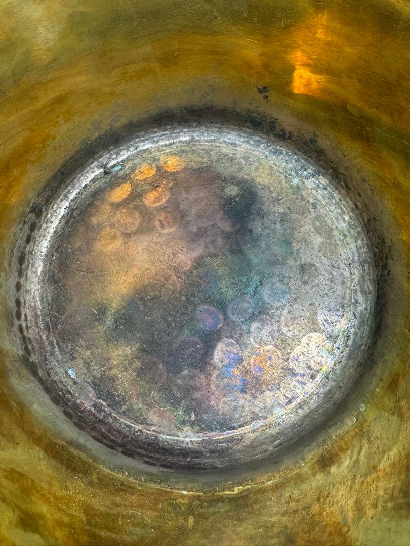 【由緒ある品】桐菊透　梨子地 木製 火鉢 銅製 落とし