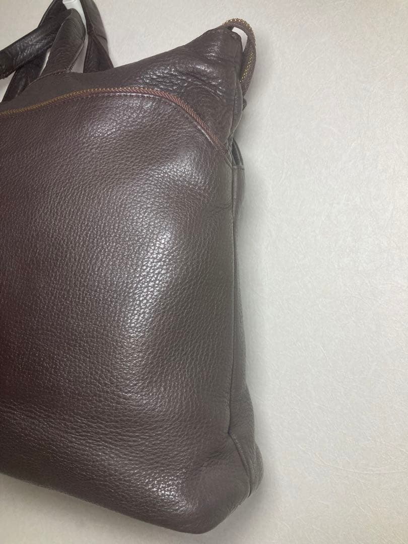 PORTER 『WITH』レザー製ブリーフケース ダークブラウン