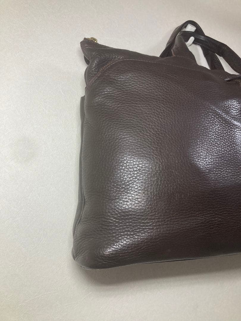 PORTER 『WITH』レザー製ブリーフケース ダークブラウン