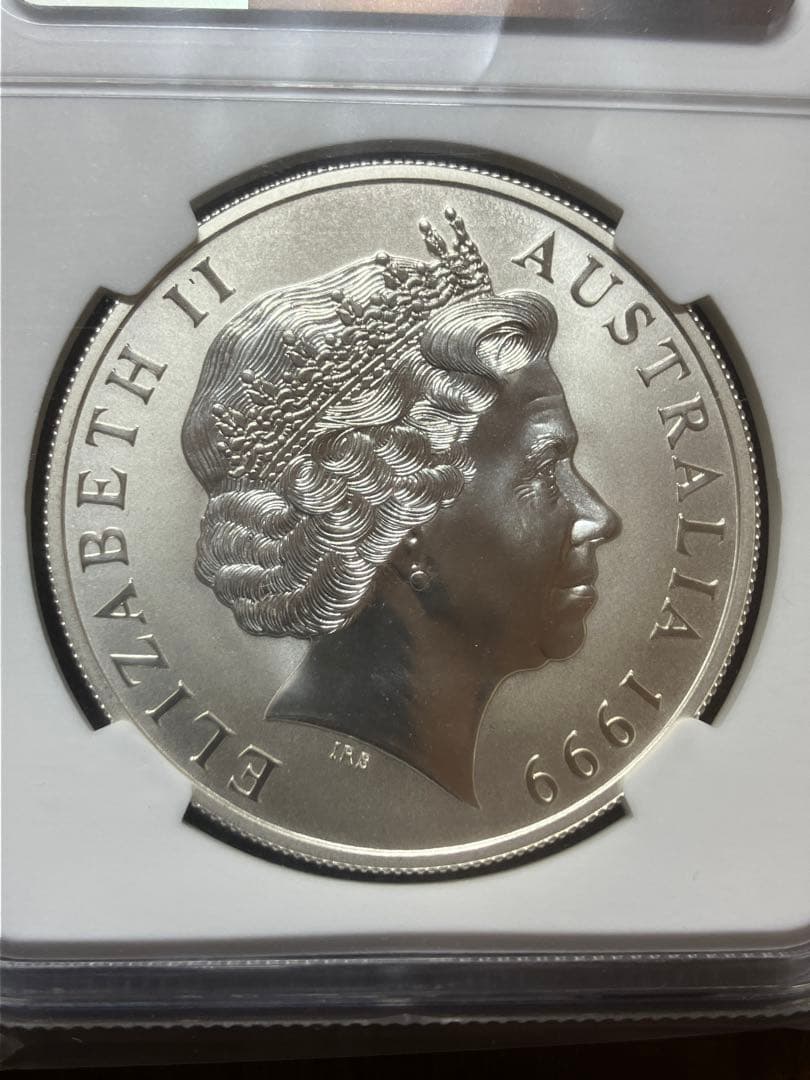 ★純銀 銀貨1990年 オーストラリア 1ドル 銀貨 カンガルー MS69 鑑定