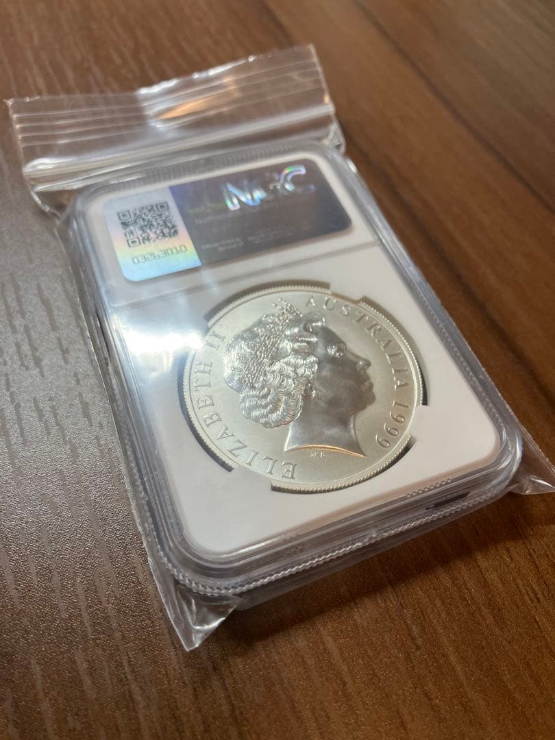 ★純銀 銀貨1990年 オーストラリア 1ドル 銀貨 カンガルー MS69 鑑定