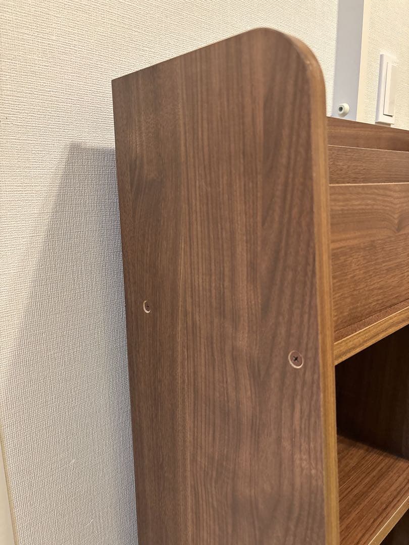 絵本棚　ベルメゾン　1cmピッチディスプレイ絵本本棚　ダークブラウン