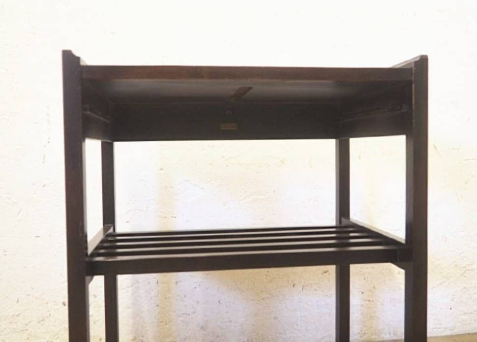 1073 オールドカリモク　サイドテーブル　デスク　陳列台　作業台　インテリア