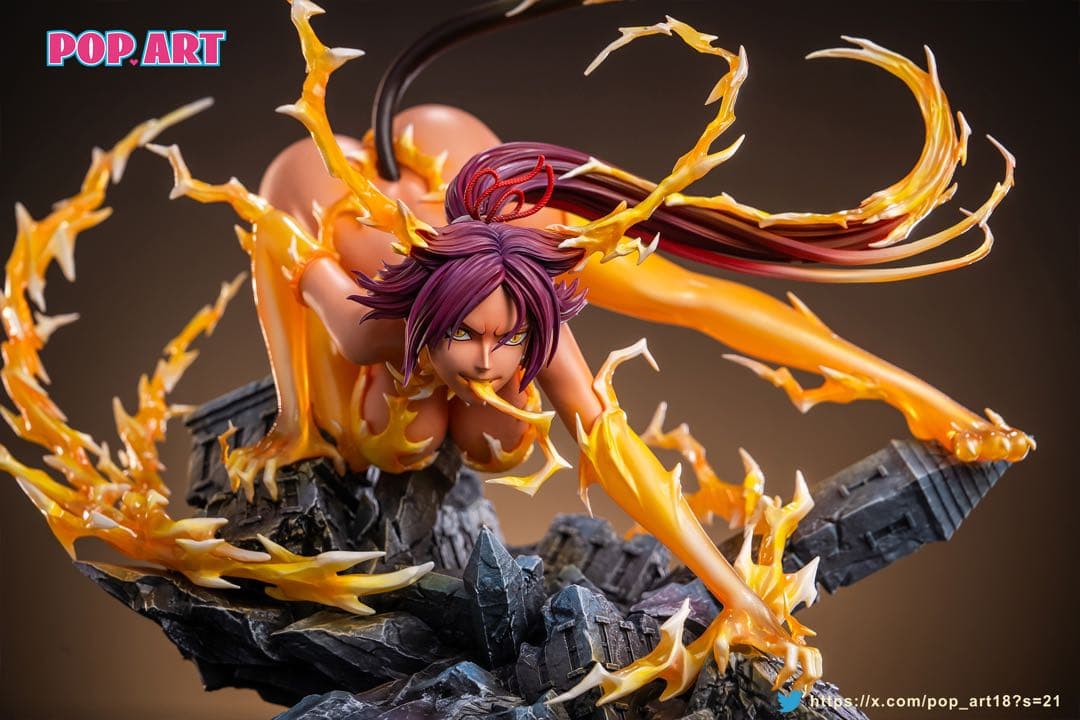 ブリーチBLEACH　四楓院夜一瞬鬨・雷獣戦形　ガレージキッドフィギュア　完成品