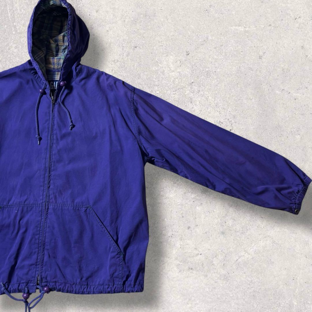 ほん古着90s OLD GAPオールドギャップフルジップパーカー紫パープル