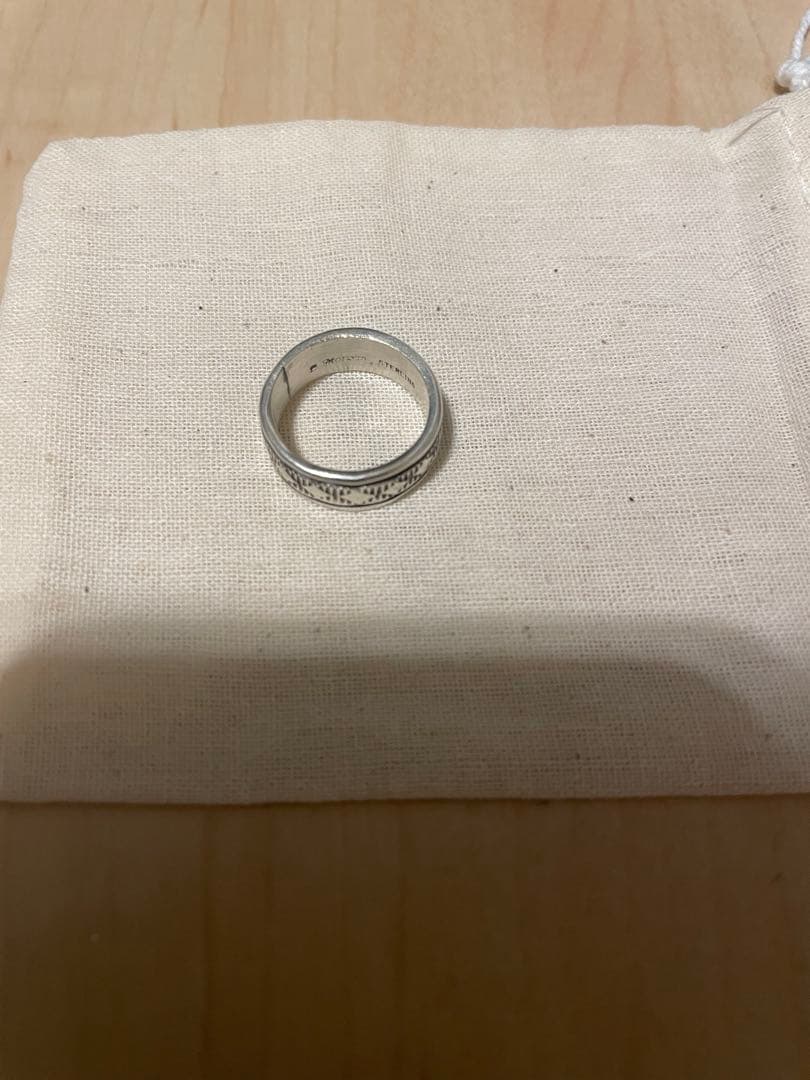 ナバホ族 ブルースモーガン作 スタンプワークリング インディアンジュエリー9号