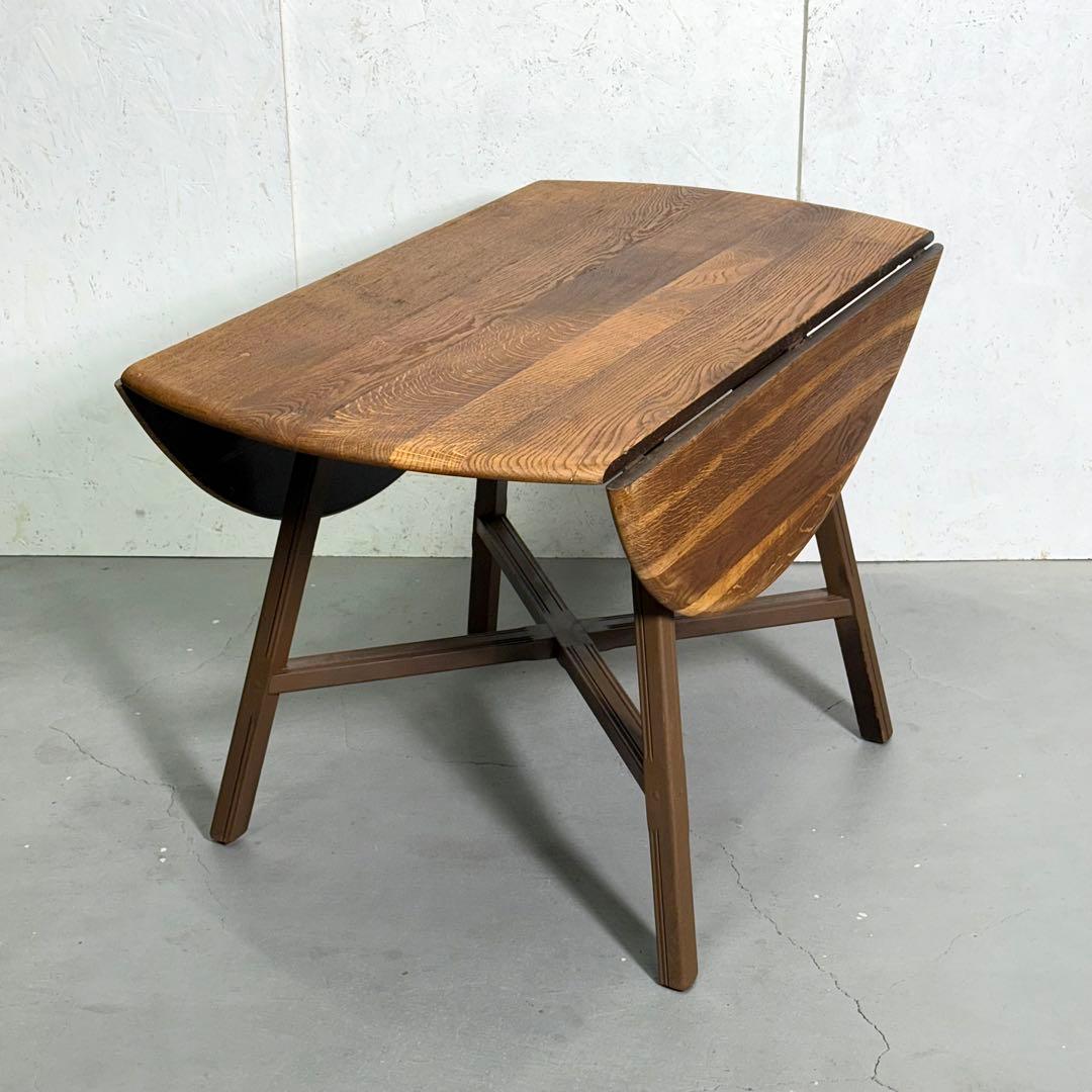 ERCOL(アーコール) /ラウンド　ドロップリーフテーブル (2)