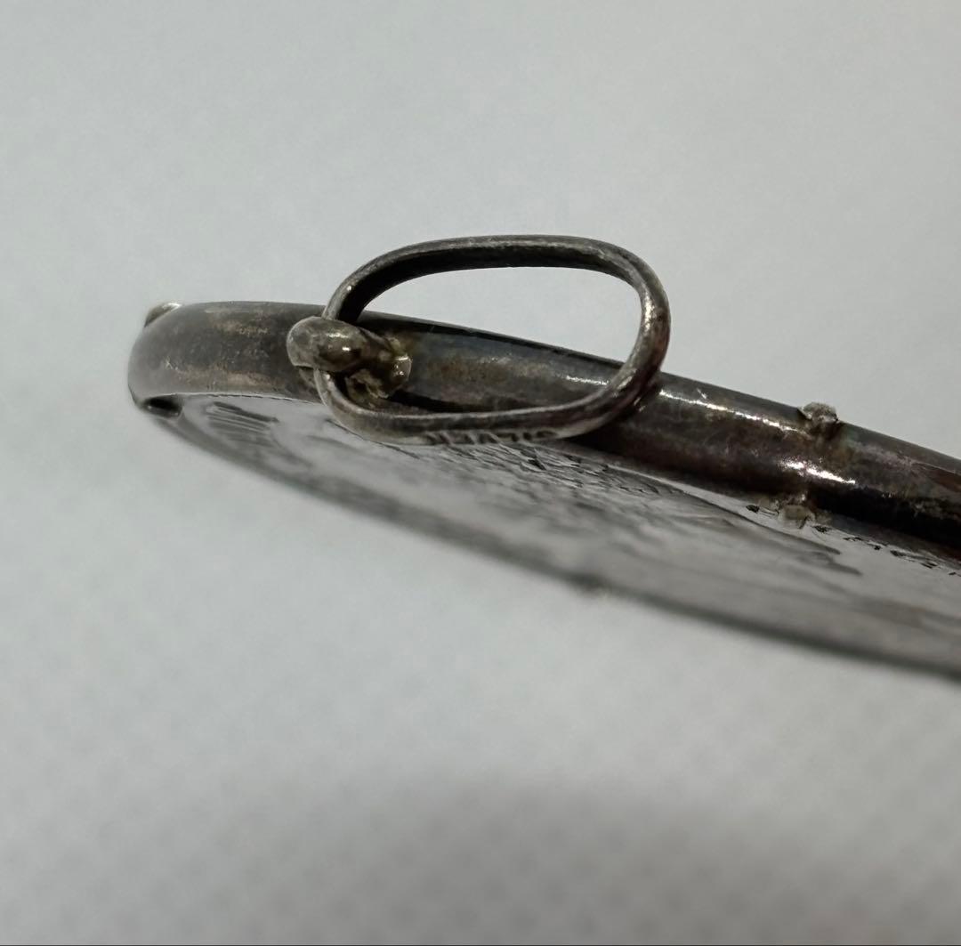 #1860年ドイツフランクフルトフランコニア女神像1ターラー銀貨　加工品　P-5