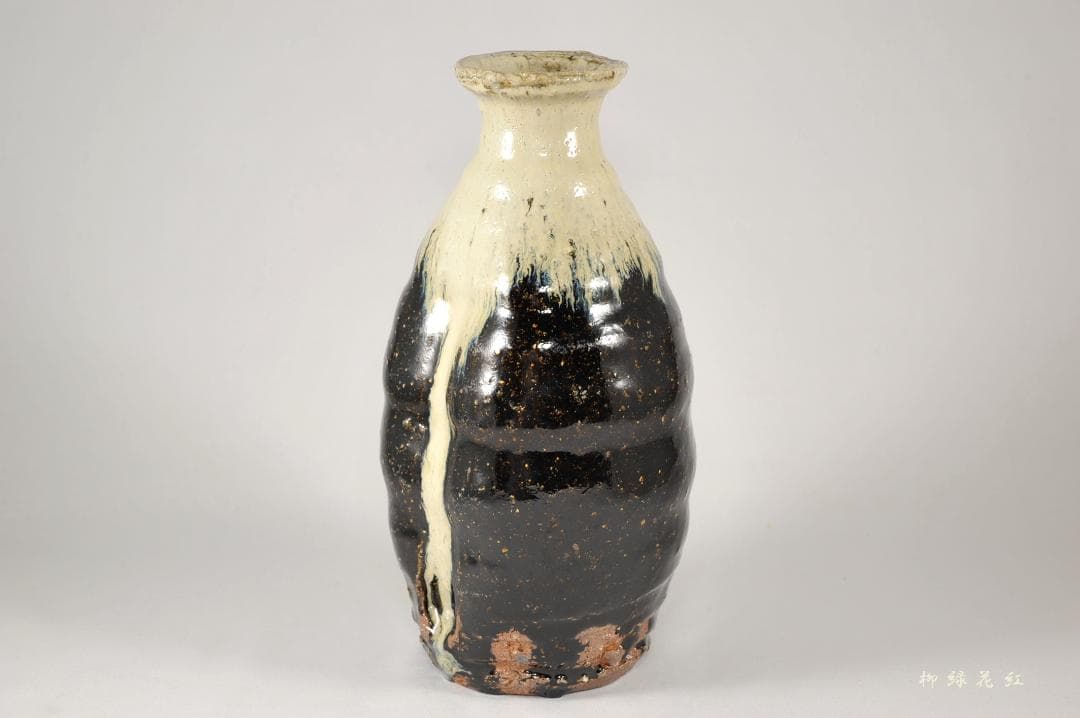 井上東也 唐津 花入 共箱 茶道具 鏡山窯 朝鮮唐津