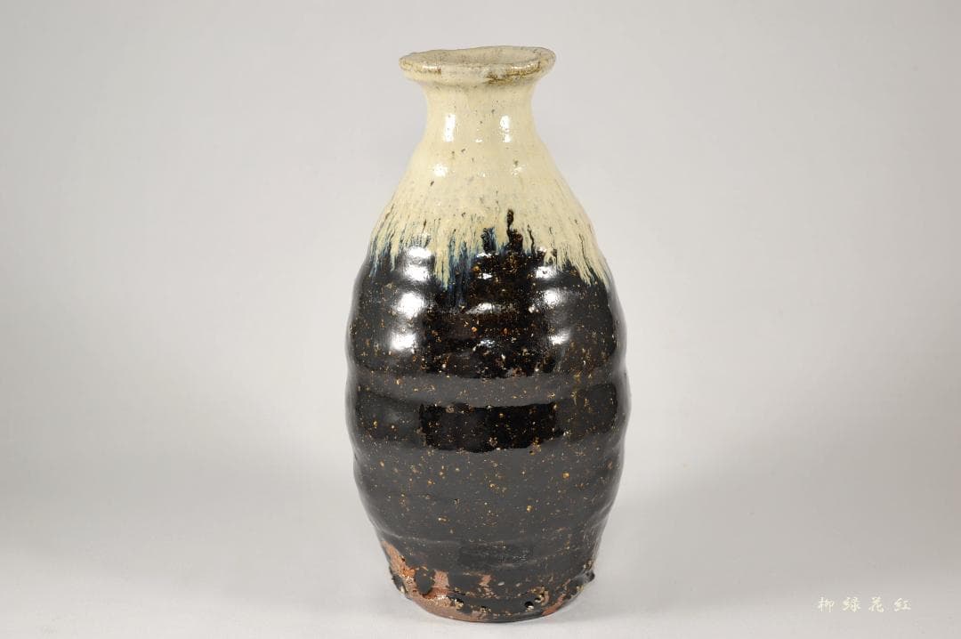 井上東也 唐津 花入 共箱 茶道具 鏡山窯 朝鮮唐津