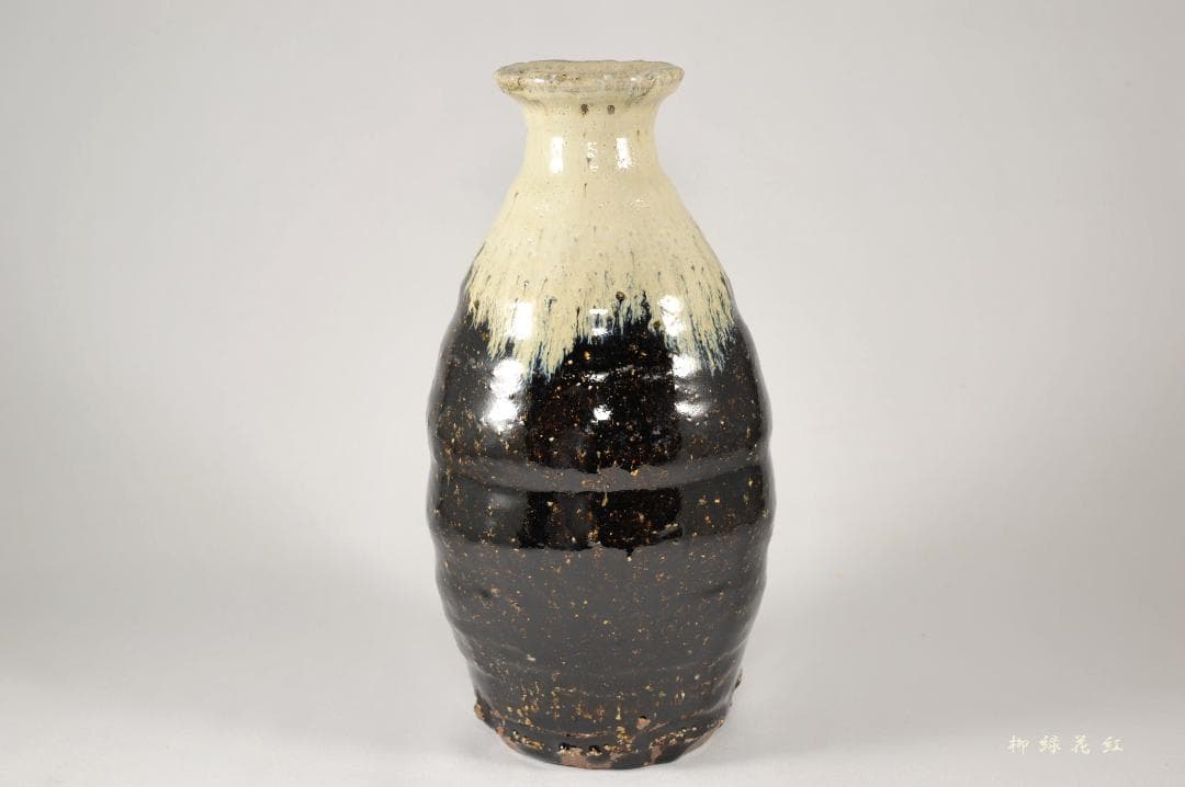 井上東也 唐津 花入 共箱 茶道具 鏡山窯 朝鮮唐津