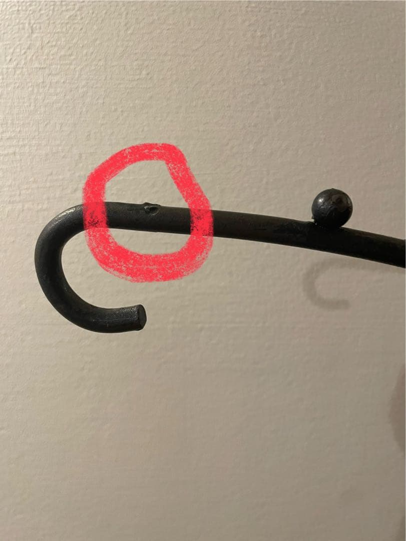 ブラック金属製ハンガーラック　傾斜ラック　店舗仕様