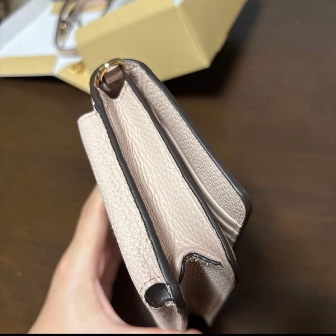 MICHAEL KORS 二つ折り2way財布 ベージュ/ピンク