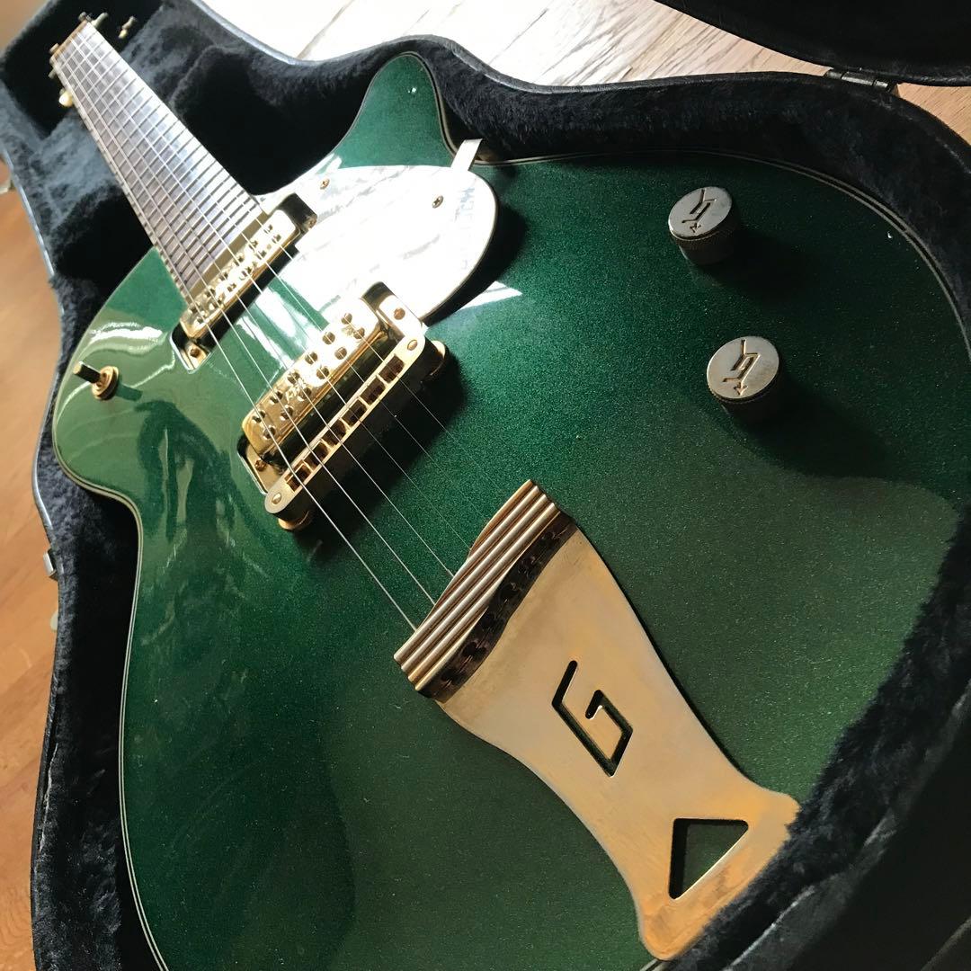送料無料 GRETCH Electromatic ゴールド&グリーン H/C付