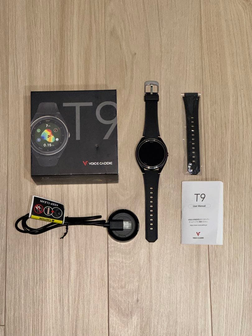 VOICE CADDIE T9 GPSゴルフウォッチ　ボイスキャディ　付属品完備
