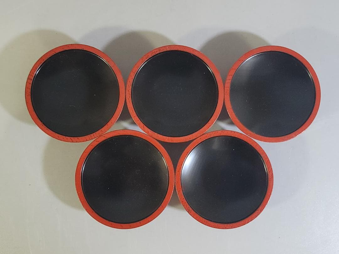 懐石器 朱漆 小吸物椀 5客 塗師 石斎 共箱 DT741