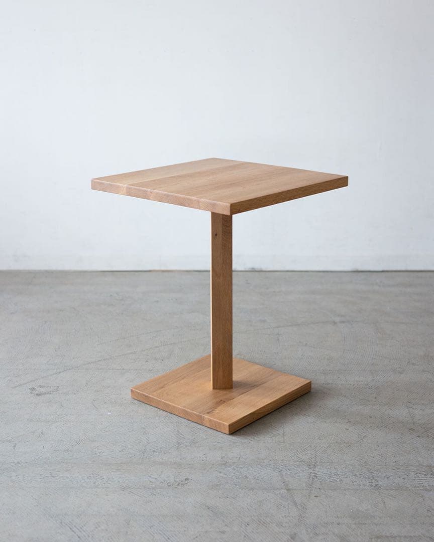 サイドテーブル43 カク ナラ材オイル塗装　オーク