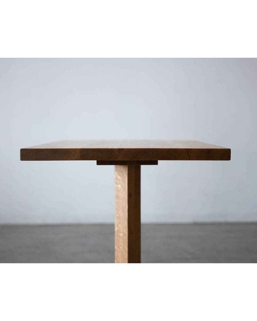 サイドテーブル43 カク ナラ材オイル塗装　オーク