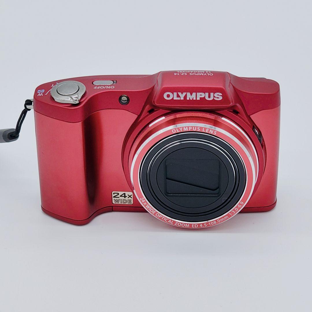 【動作確認済み】OLYMPUS SZ-14 デジタルカメラ レッド 24倍ズーム