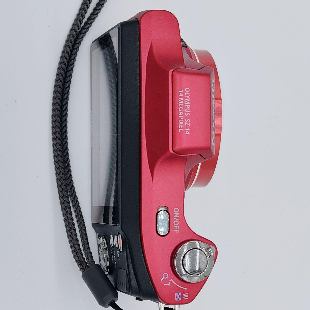 【動作確認済み】OLYMPUS SZ-14 デジタルカメラ レッド 24倍ズーム