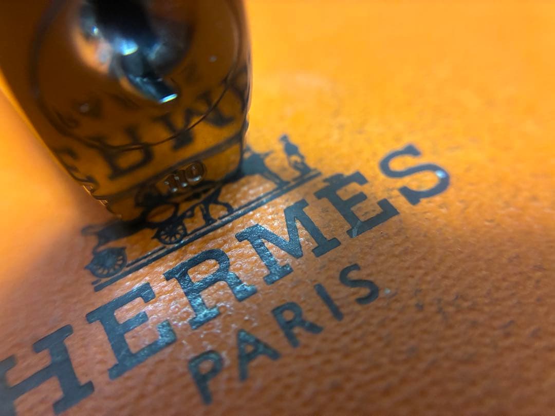 美品　エルメス シルバー　カデナ　南京錠　パドロック　鍵　キー　NO110